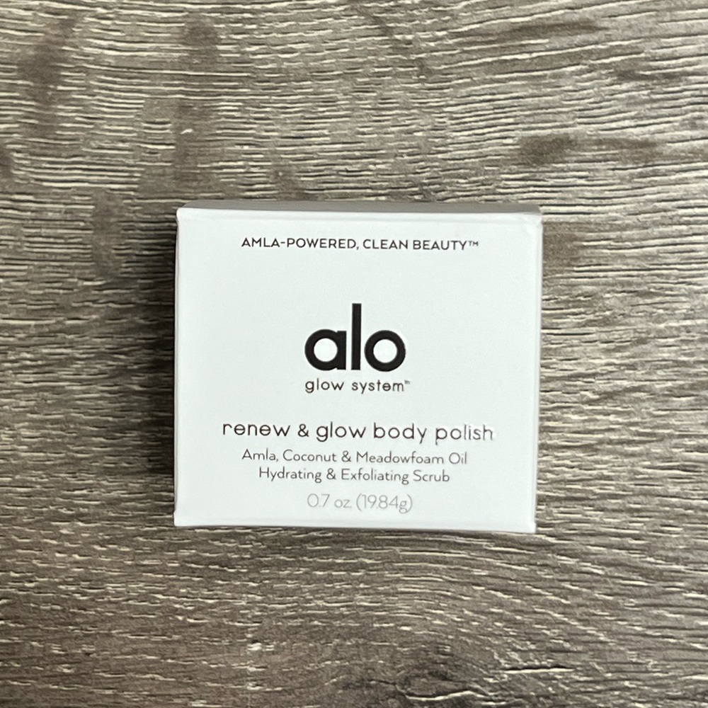 Alo Glow System Renew & Glow Exfoliating Body Polish 0.7 oz ** Travel size